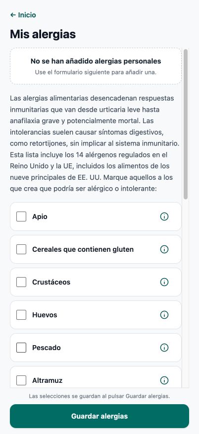 Editor actual de Mis Alergias de Good4Me?