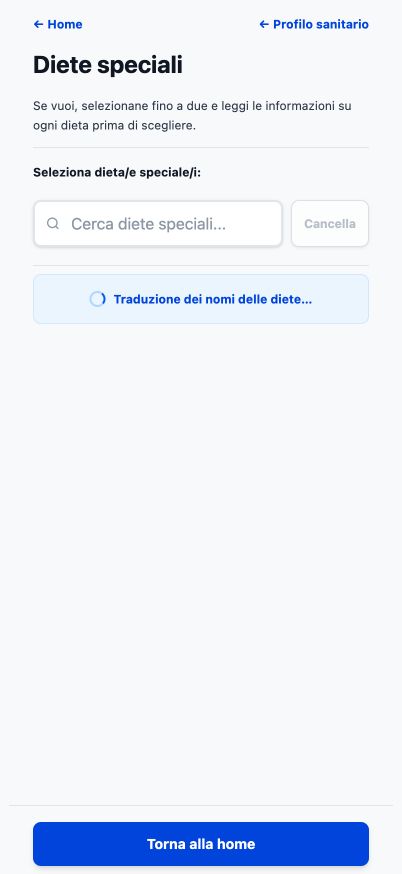 Pagina attuale di Good4Me? Diete Speciali con scelte di dieta ricercabili