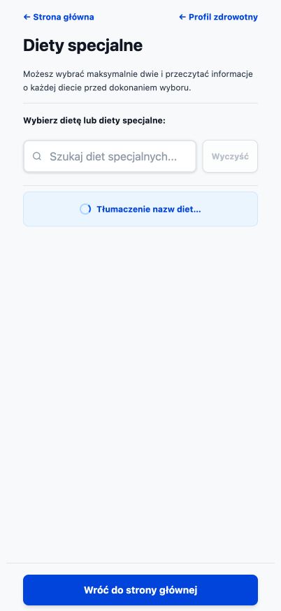Aktualna strona Good4Me? Diety specjalne z wyszukiwalnymi opcjami diet