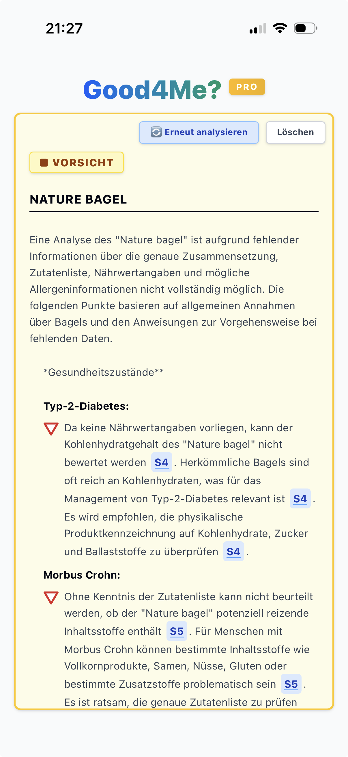 Ergebnis lesen