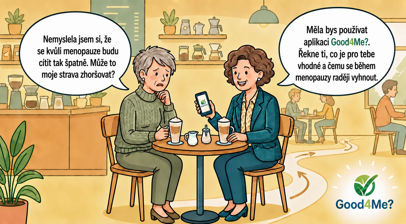 Přátelé mluví česky o Good4Me? a menopauze