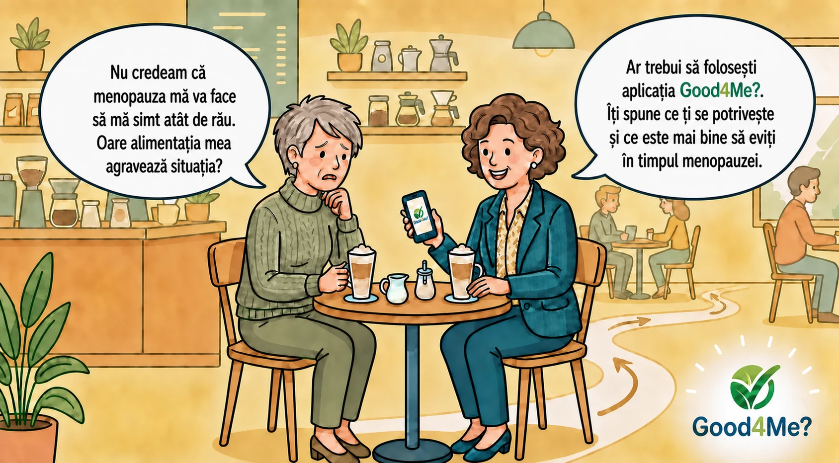 Prietenii vorbesc despre Good4Me? și despre menopauză în limba română